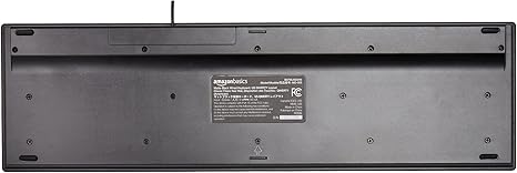 Amazon Basics Wired Keyboard, Full-Sized, QWERTY Layout, Black - Image 3