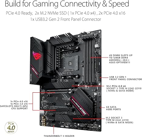 Asus ROG Strix B550-F Gaming WiFi II AMD AM4 (3rd Gen Ryzen) ATX Motherboard - Image 3