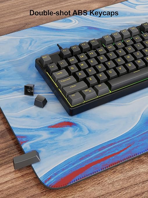 NPET CR108 RGB Gaming Keyboard, 104 Keys + Extra 4 Hotkeys Hot Swappable - Image 3