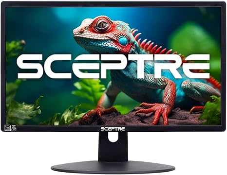 Sceptre 20" 1600x900 75Hz Ultra Thin LED Monitor 2x HDMI VGA Built-in Speakers, Machine Black