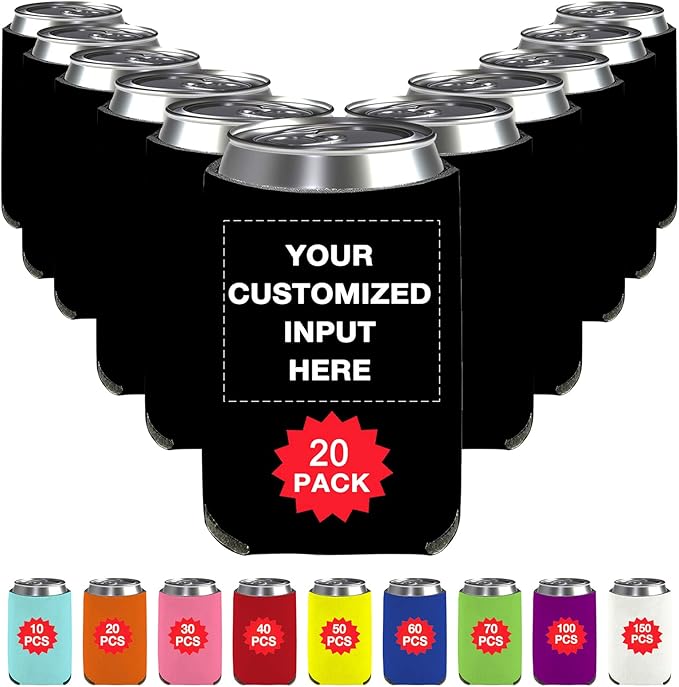 Personalized Can Sleeve Beer Coolers 20pcs