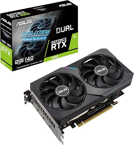 ASUS Dual NVIDIA GeForce RTX 3060 V2 OC Edition 12GB GDDR6 Gaming Graphics Card