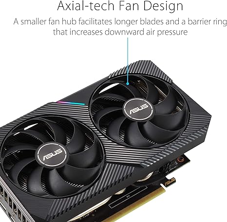 ASUS Dual NVIDIA GeForce RTX 3060 V2 OC Edition 12GB GDDR6 Gaming Graphics Card - Image 2
