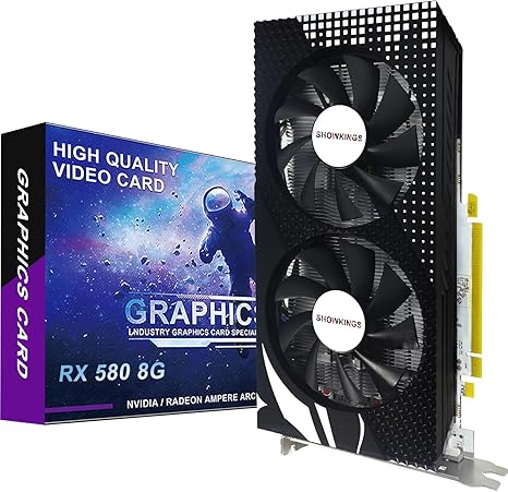 Radeon RX 580 8GB Graphics Card, 256Bit 2048SP GDDR5 AMD Video Card for Pc Gaming